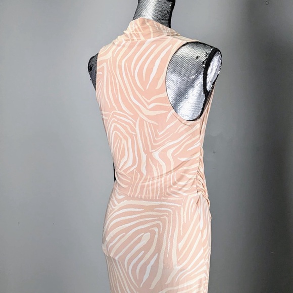 NWT •	RACHEL RACHEL ROY •	STRIPED FAUX WRAP BODYCON DRESS - M - Picture 6 of 8